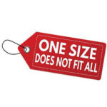 Tag saying One Size Does Not Fit All