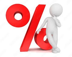 animated person leaning on percentage sign